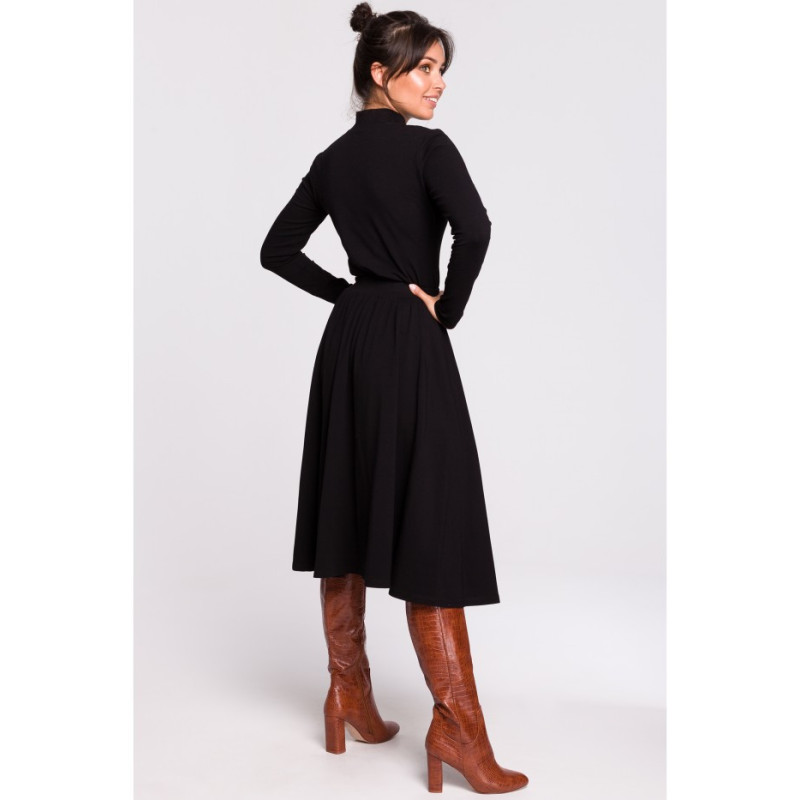 B130 Midi flared skirt - black