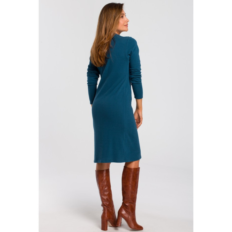 S178 Long sleeve sweater dress - nautical