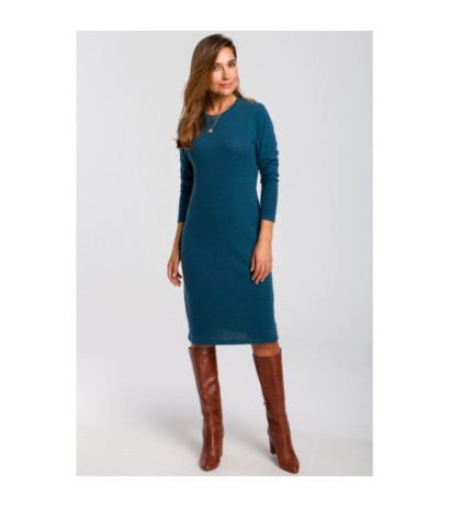 S178 Long sleeve sweater dress - nautical