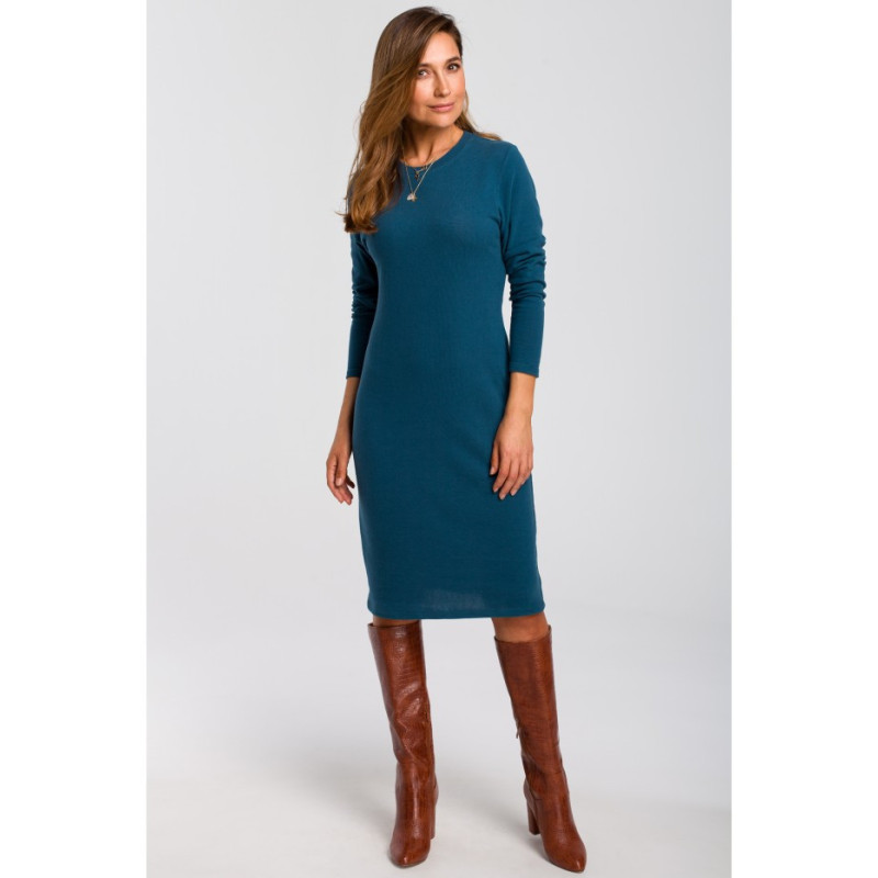 S178 Long sleeve sweater dress - nautical