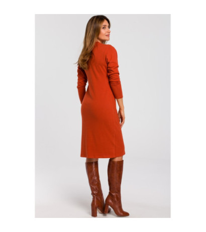 S178 Long Sleeve Sweater Dress - Red