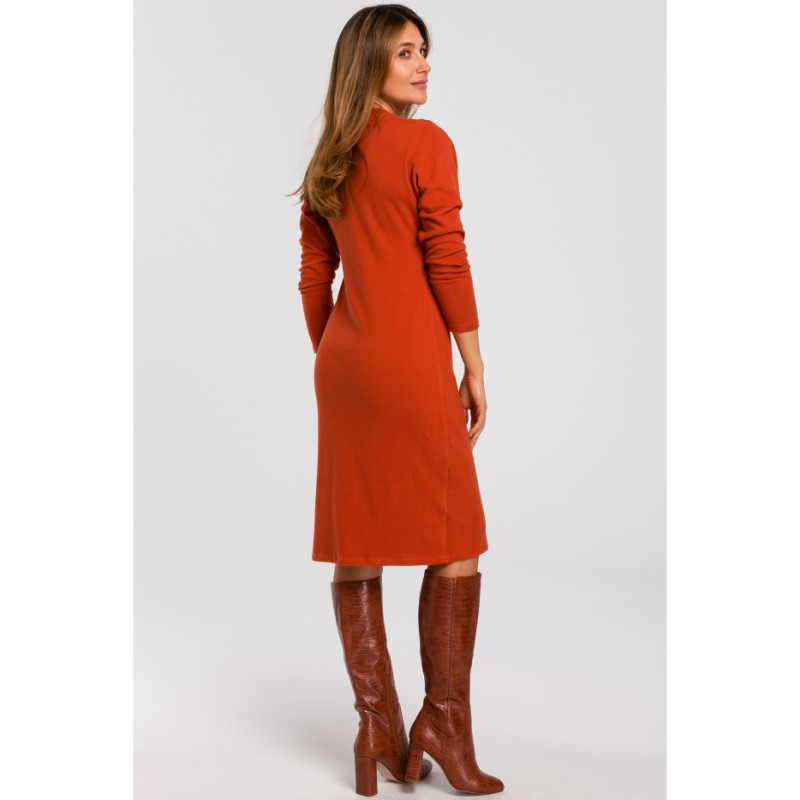 S178 Long Sleeve Sweater Dress - Red