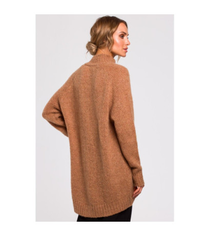 M468 Asymmetrical sweater with half turtleneck - camellia