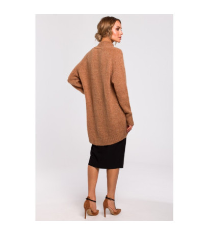 M468 Asymmetrical sweater with half turtleneck - camellia