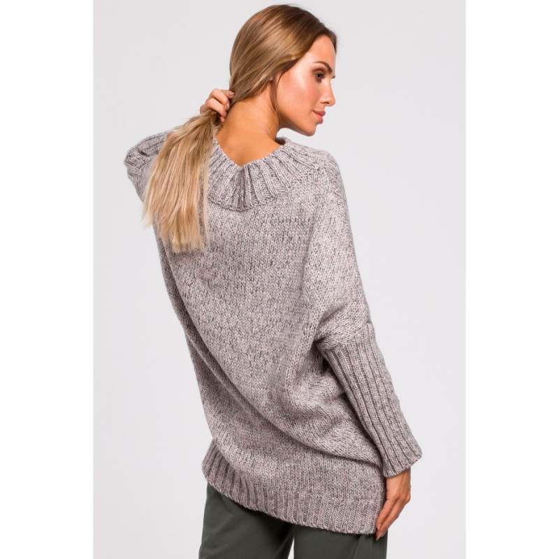 M470 Warm sweater with half turtleneck - gray