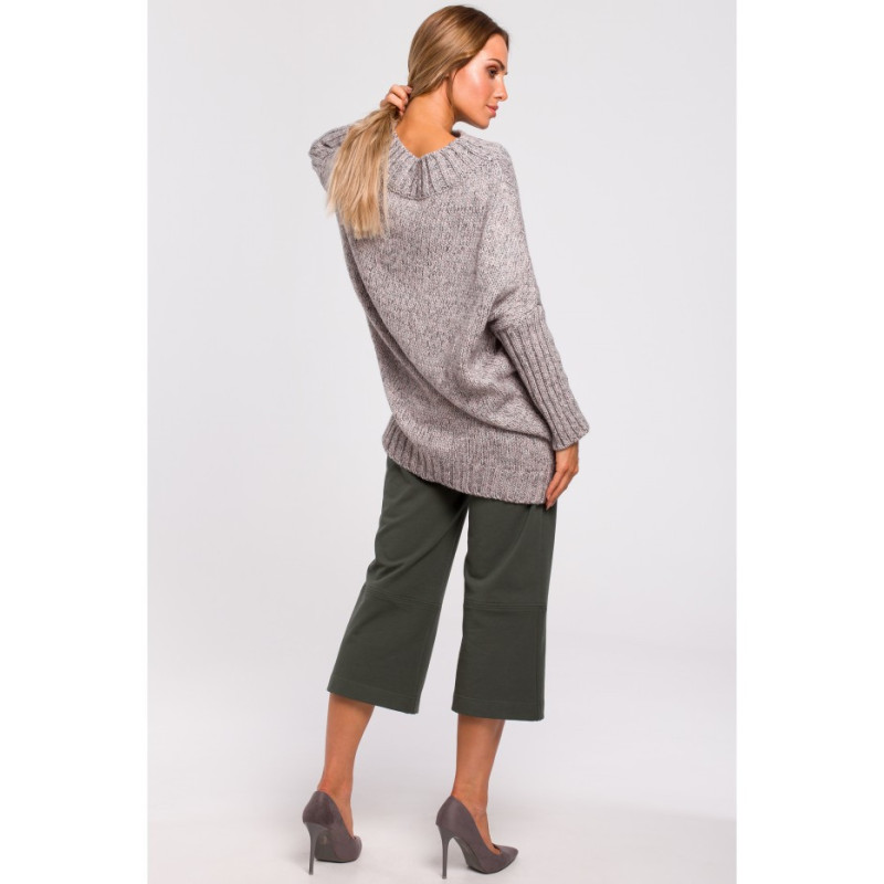 M470 Warm sweater with half turtleneck - gray