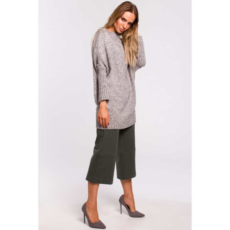 M470 Warm sweater with half turtleneck - gray