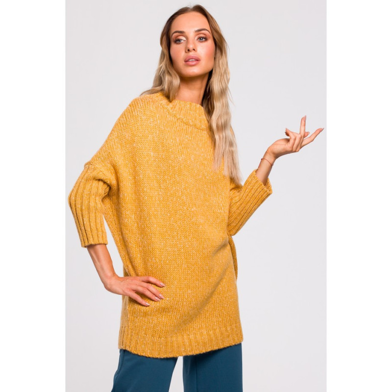 M470 Warm sweater with half turtleneck - honey