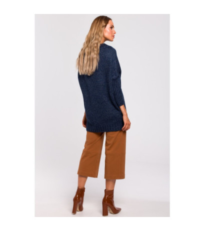 M470 Warm sweater with half turtleneck - navy blue