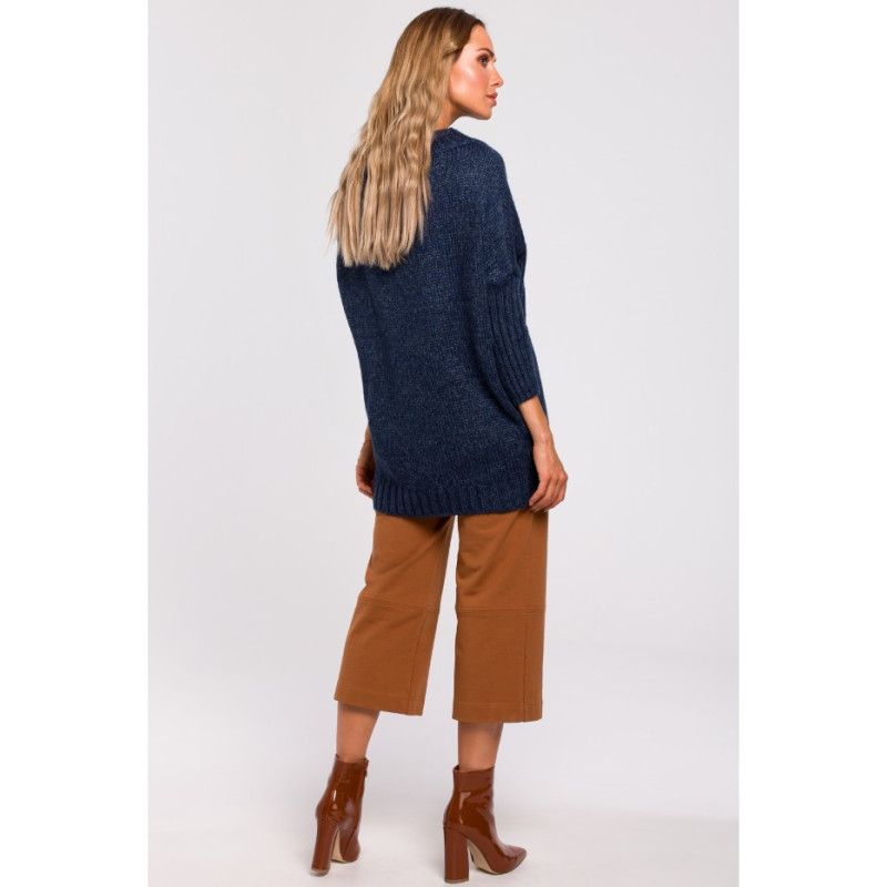 M470 Warm sweater with half turtleneck - navy blue