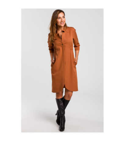 S189 Jacket dress with elastic band - red