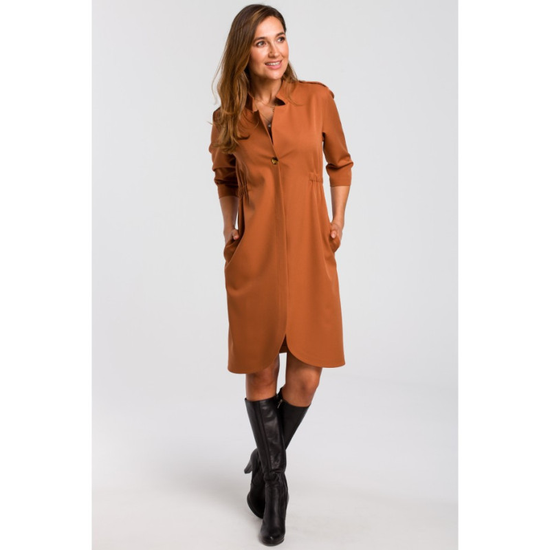 S189 Jacket dress with elastic band - red