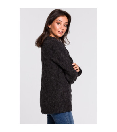 BK038 Braided sweater - anthracite