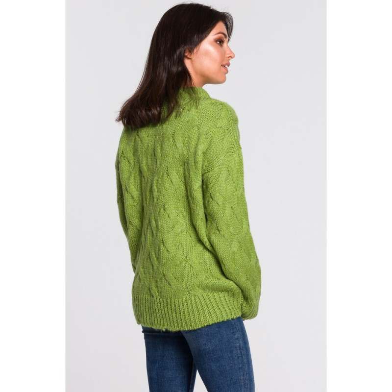 BK038 Braided sweater - green