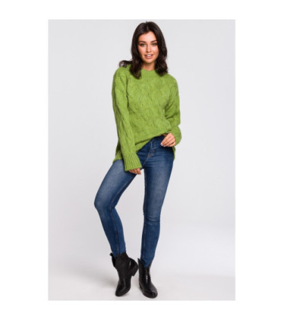 BK038 Braided sweater - green