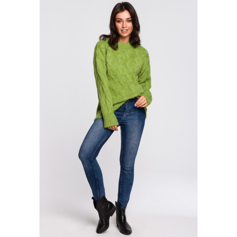 BK038 Braided sweater - green