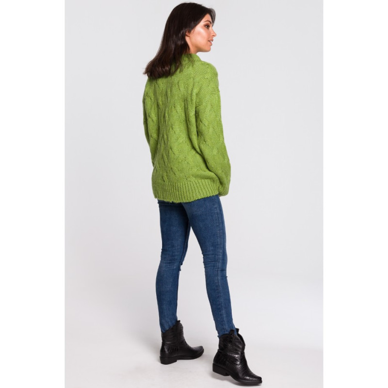 BK038 Braided sweater - green