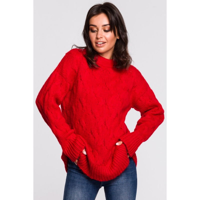 BK038 Braided sweater - red