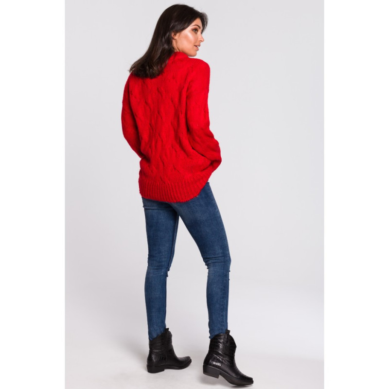 BK038 Braided sweater - red