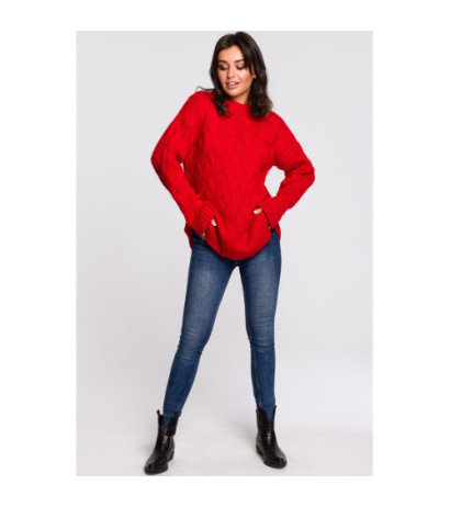 BK038 Braided sweater - red