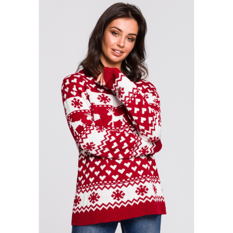 BK039 Sweater with Christmas motif - model 1