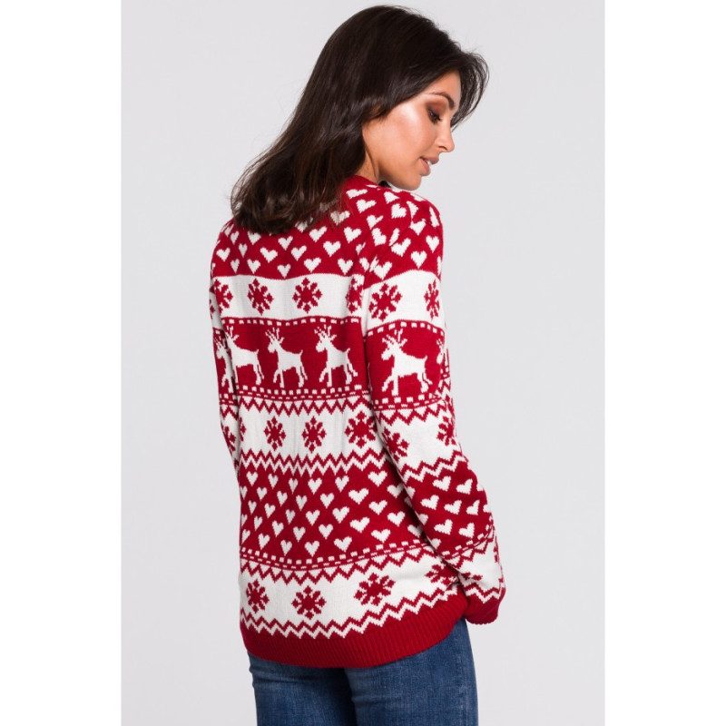 BK039 Sweater with Christmas motif - model 1