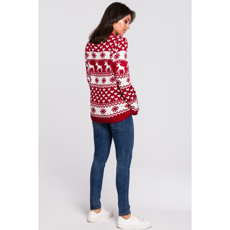 BK039 Sweater with Christmas motif - model 1