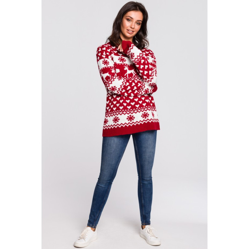 BK039 Sweater with Christmas motif - model 1