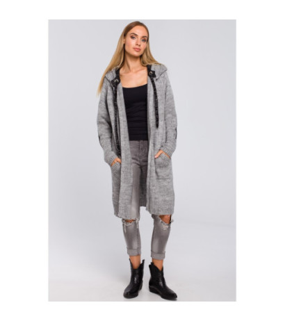 M474 Hooded cardigan with...