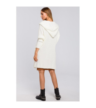 M475 oversize cardigan with hood - ecru