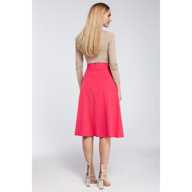 M302 Midi skirt with pleats and pockets - pink