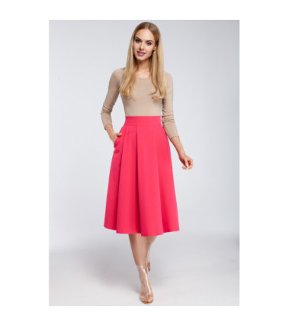 M302 Midi skirt with pleats and pockets - pink