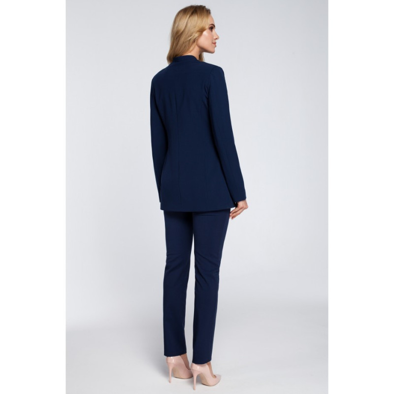 M304 Stylish elegant button-up jacket - navy blue