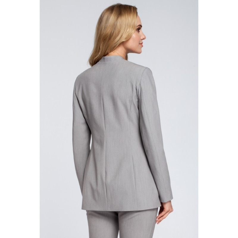 M304 Stylish elegant button-up jacket - gray