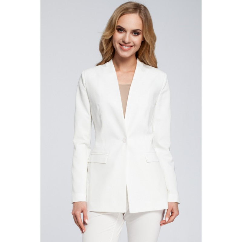 M304 Stylish elegant button-up jacket - ecru