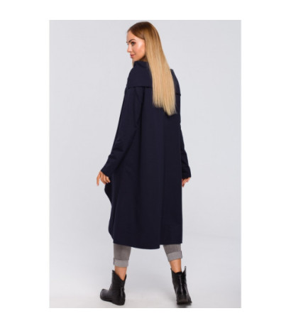 M477 Tunic with wide collar - navy blue