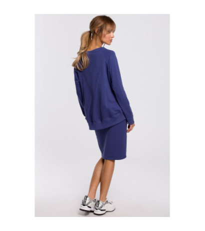 M492 Sweatshirt with buckles and stripes - indigo