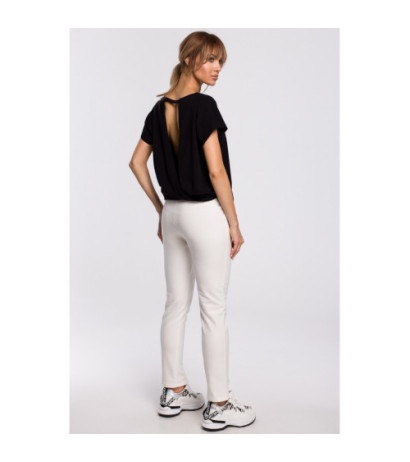 M493 Trousers with rips - ecru