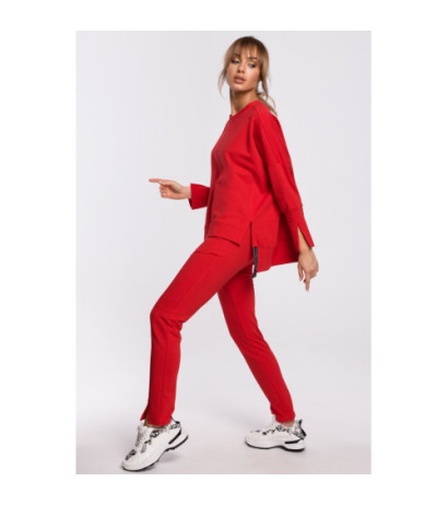 M493 Trousers with rips - red