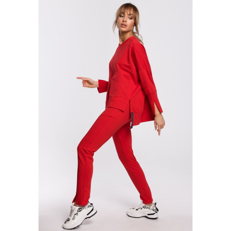 M493 Trousers with rips - red