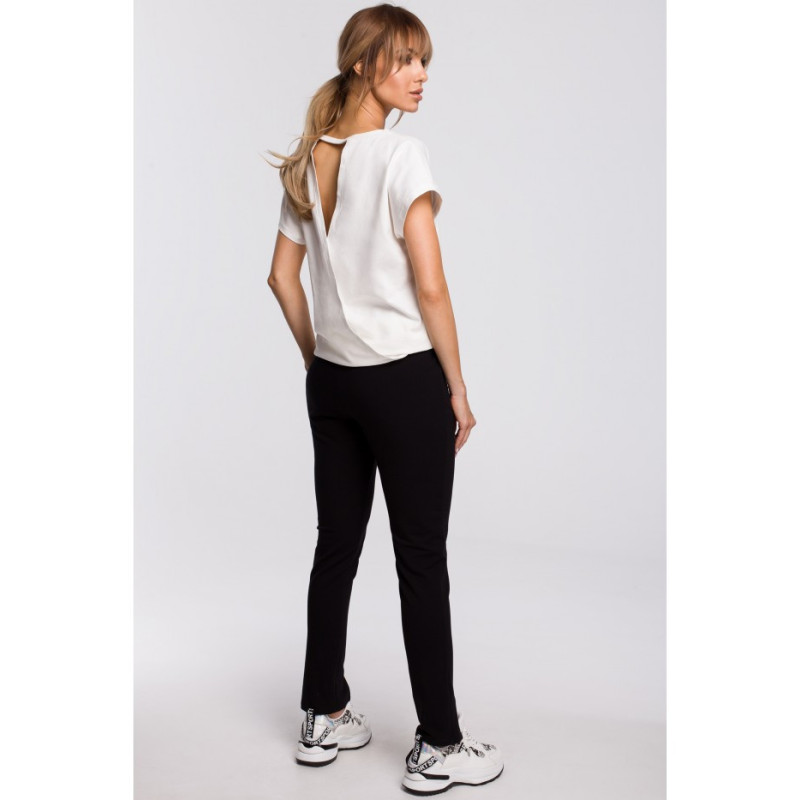 M493 Trousers with rips - black