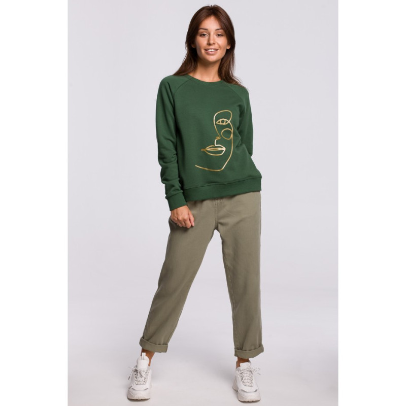 B167 Stylish Printed Sweatshirt - Grassy