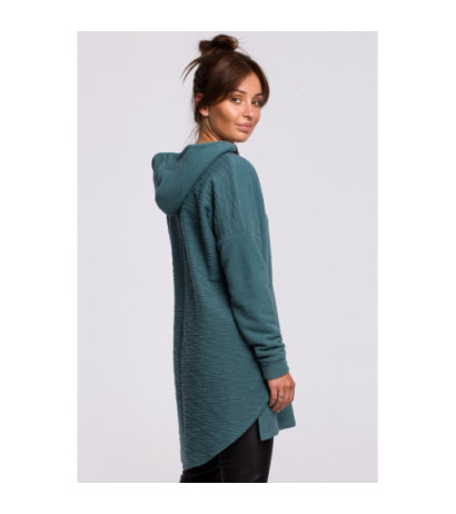 B176 Asymmetrical hoodie - turquoise