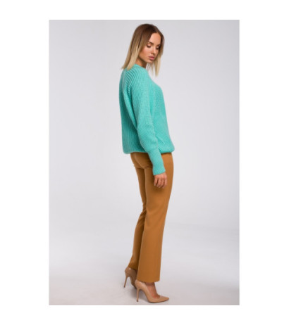 M537 Stripe neck sweater - celadon