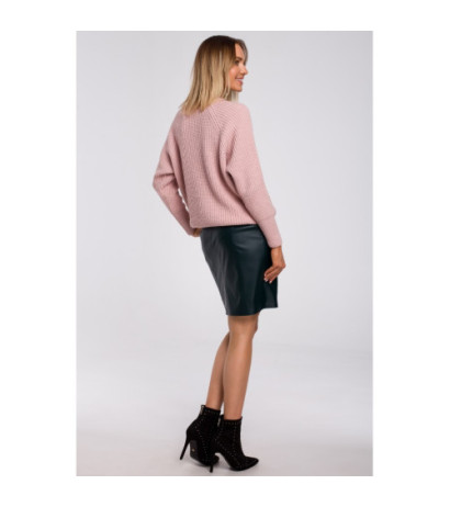 M537 Neck ribbed sweater - pink