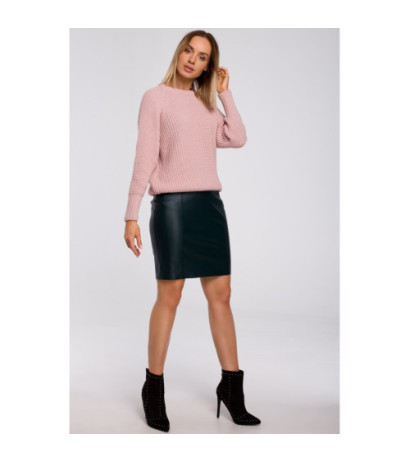 M537 Neck ribbed sweater - pink