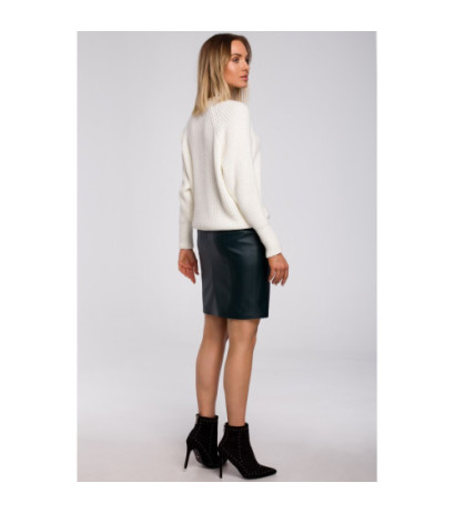 M537 Ribbed neck sweater - ecru