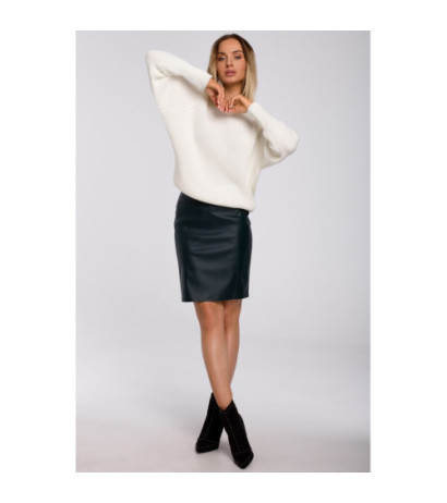 M537 Ribbed neck sweater - ecru