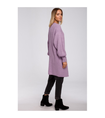 M538 Stripe cardigan with patch pockets - lavender