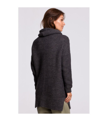 BK047 Oversize sweater with turtleneck - anthracite